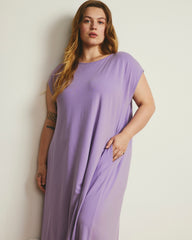 Capri Divine Jersey Flared Dress - Spring Iris