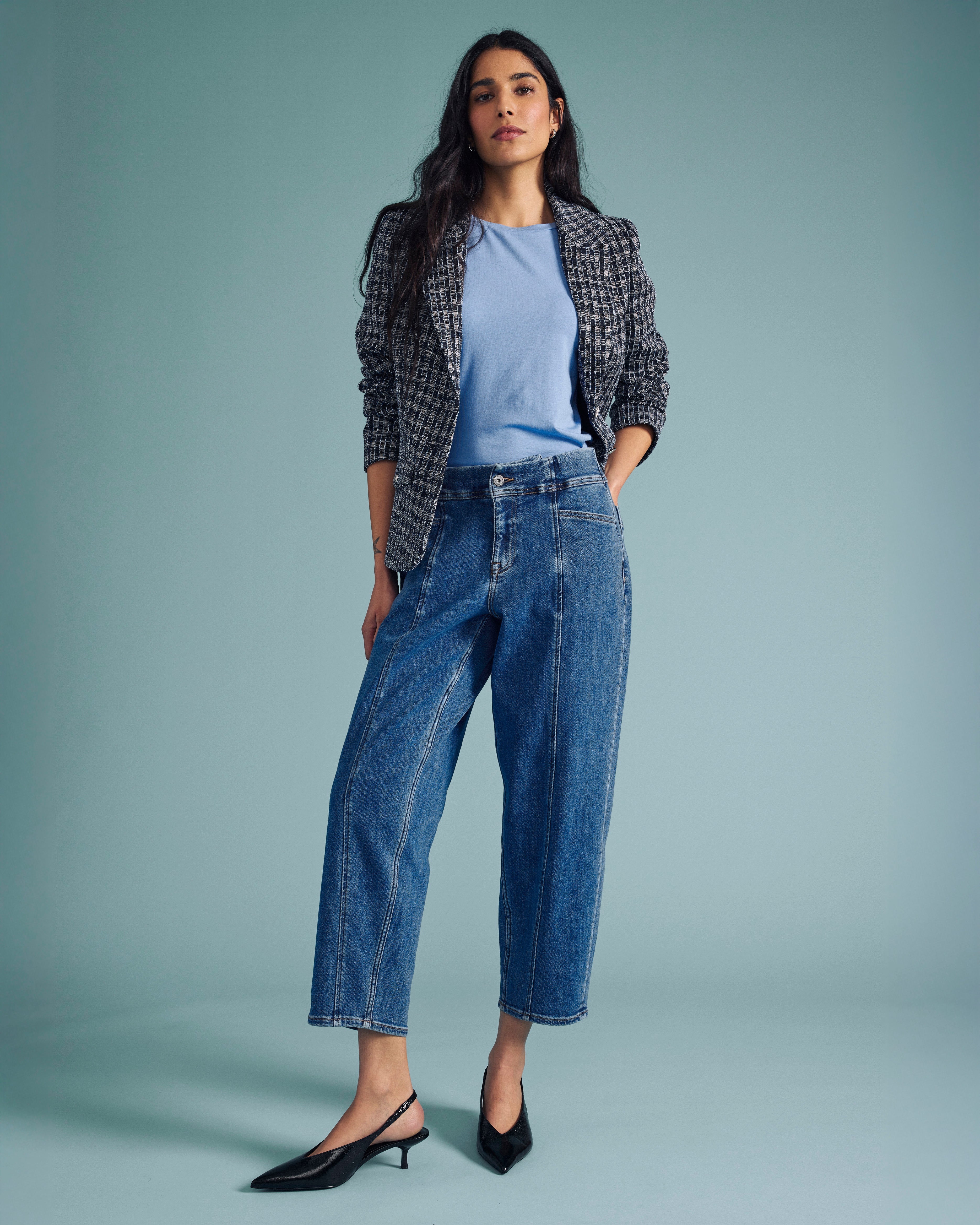 4 Pocket Ponte Blazer - French Tweed