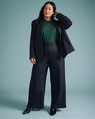 Cooling Stretch Cupro Oversized Artist Shirt - Forest Green
