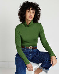 Close Fit Turtleneck - Garden Green