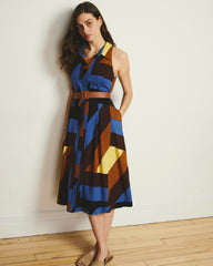 Adelaide Linen Blend Shirtdress - Beach Ombra Print