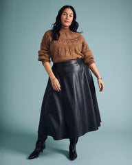 Charlotte Faux Leather Skirt - Black