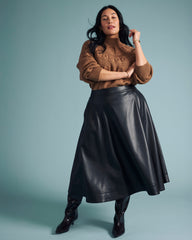 Charlotte Faux Leather Skirt - Black