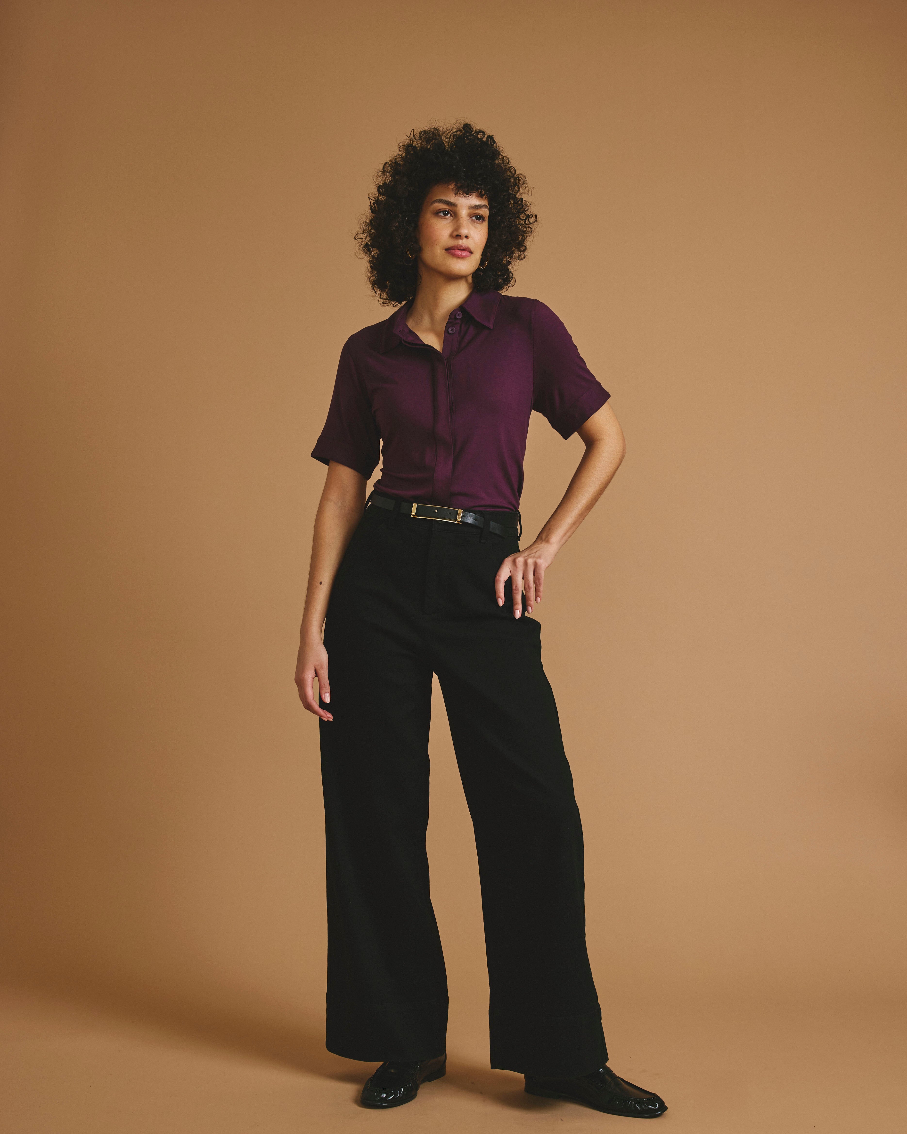 Chelsea Liquid Jersey Short Sleeve Shirt - Acai