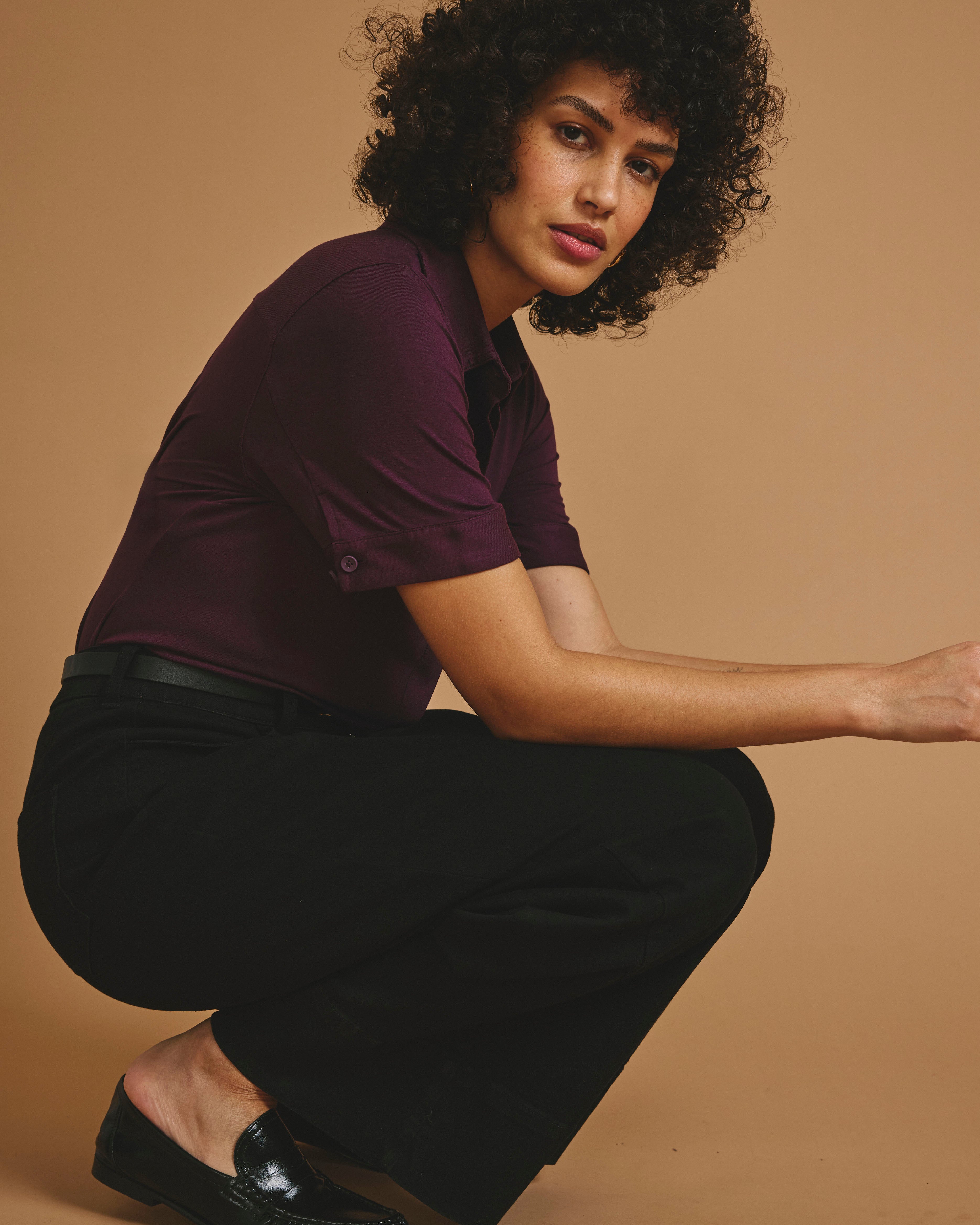 Chelsea Liquid Jersey Short Sleeve Shirt - Acai