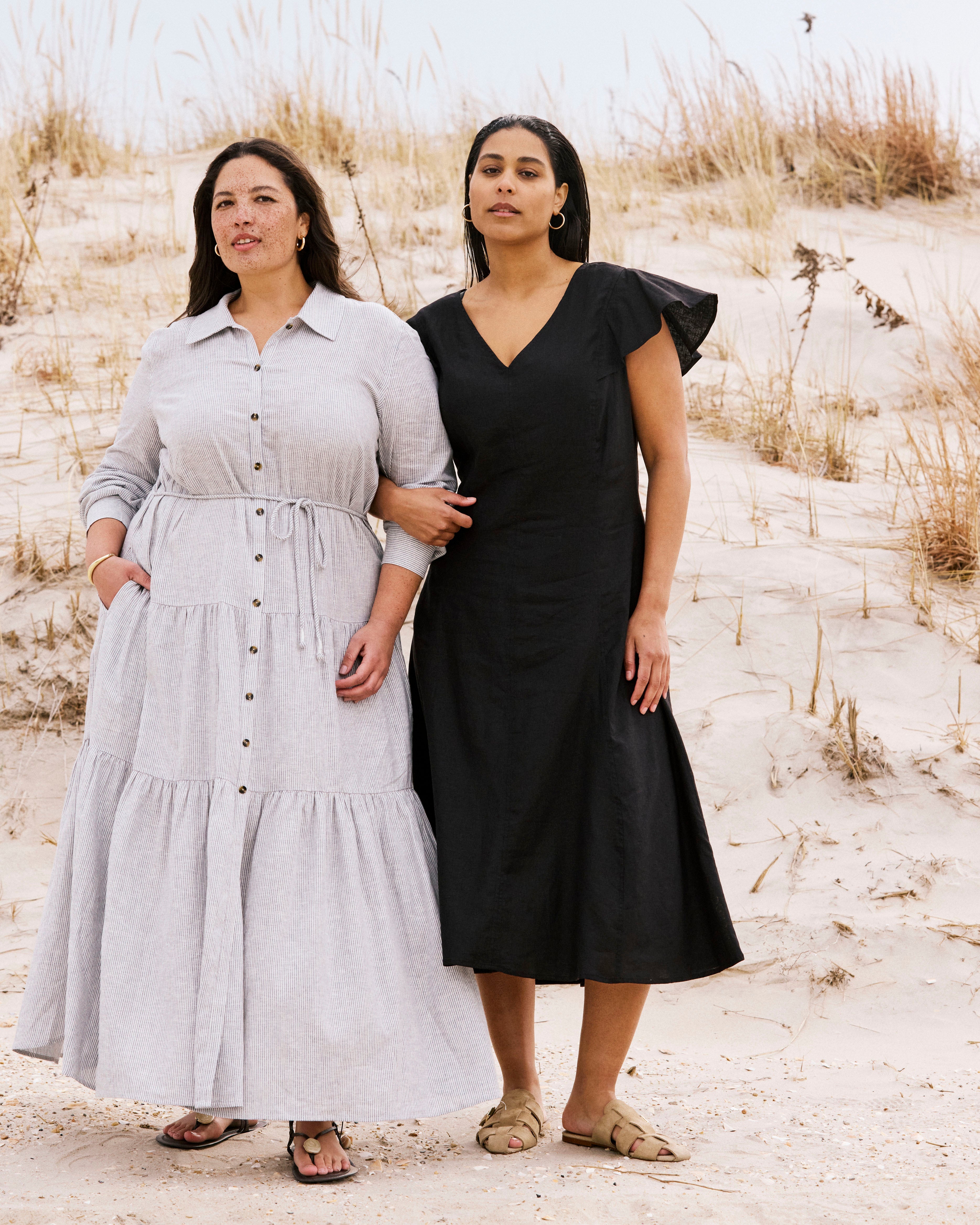 Alix Linen Blend Shirtdress - Beach Stripe