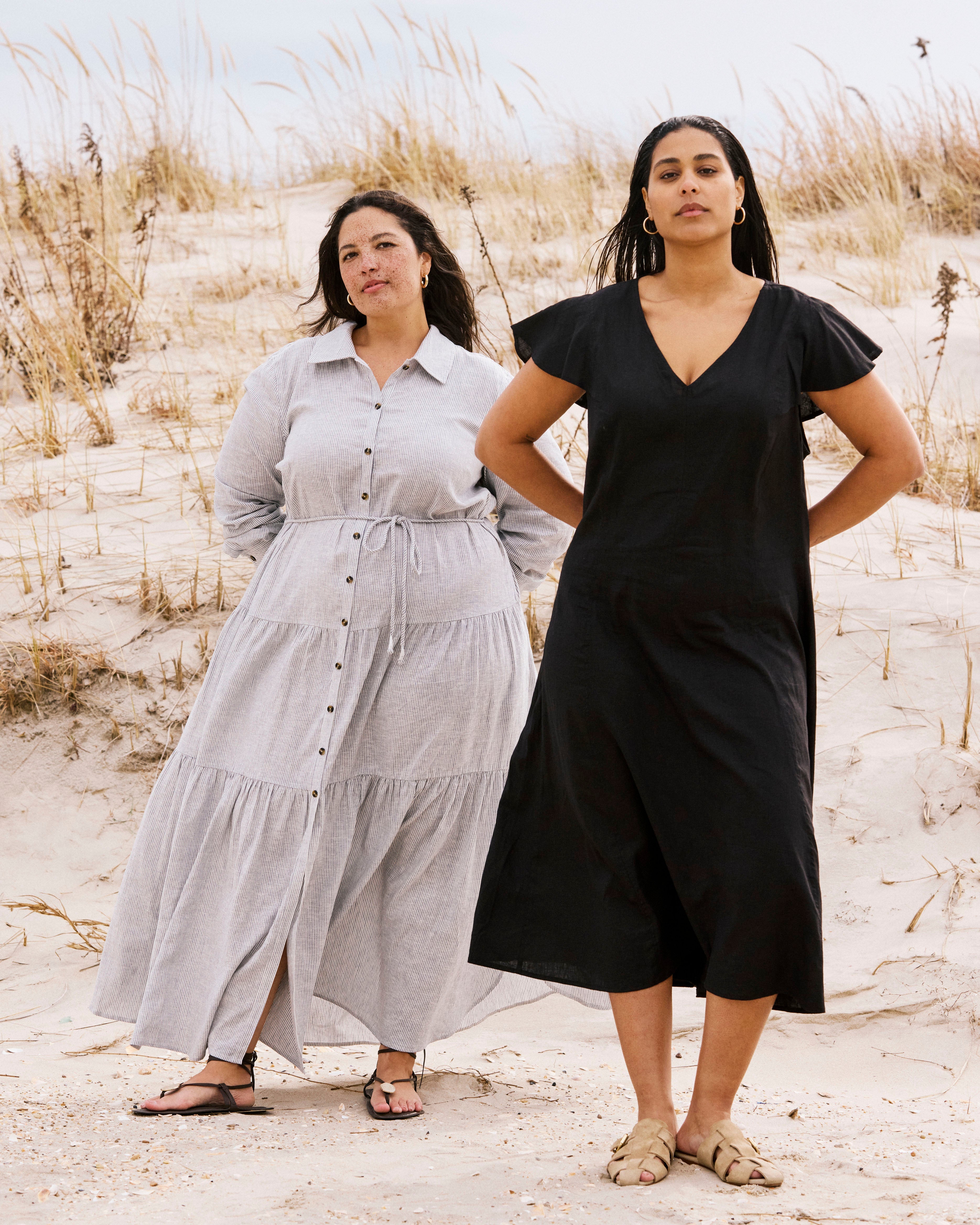 Alix Linen Blend Shirtdress - Beach Stripe