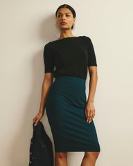 Bella Boatneck Tee - Black