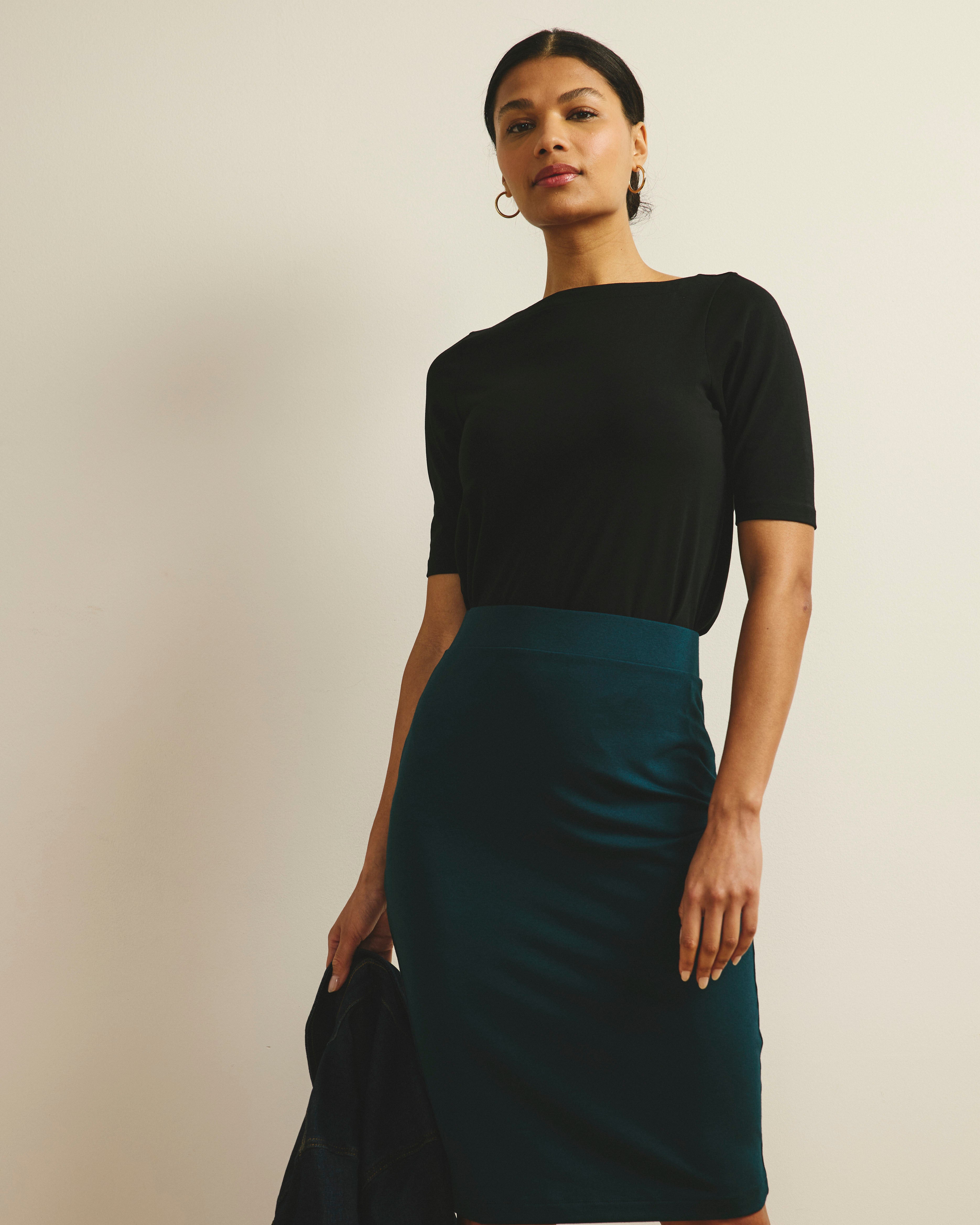 Bella Boatneck Tee - Black