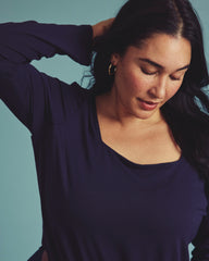 Agatha Liquid Jersey Top - Midnight