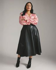 Charlotte Faux Leather Skirt - Black