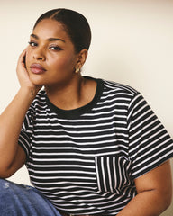 Breton Stripe Garcon Tee - Black/White Stripe