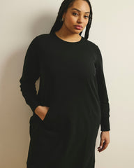 Bree Sweatshirt Dress - Black