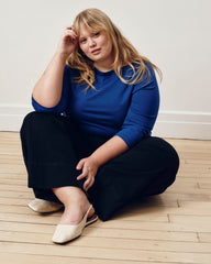 Belle Breton Stripe Jersey Tee - Solid Ultramarine