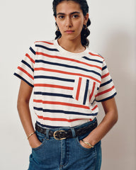 Breton Stripe Garcon Tee - Red/White/Blue Stripe