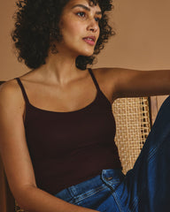 Cloud Rib Camisole - Black Cherry