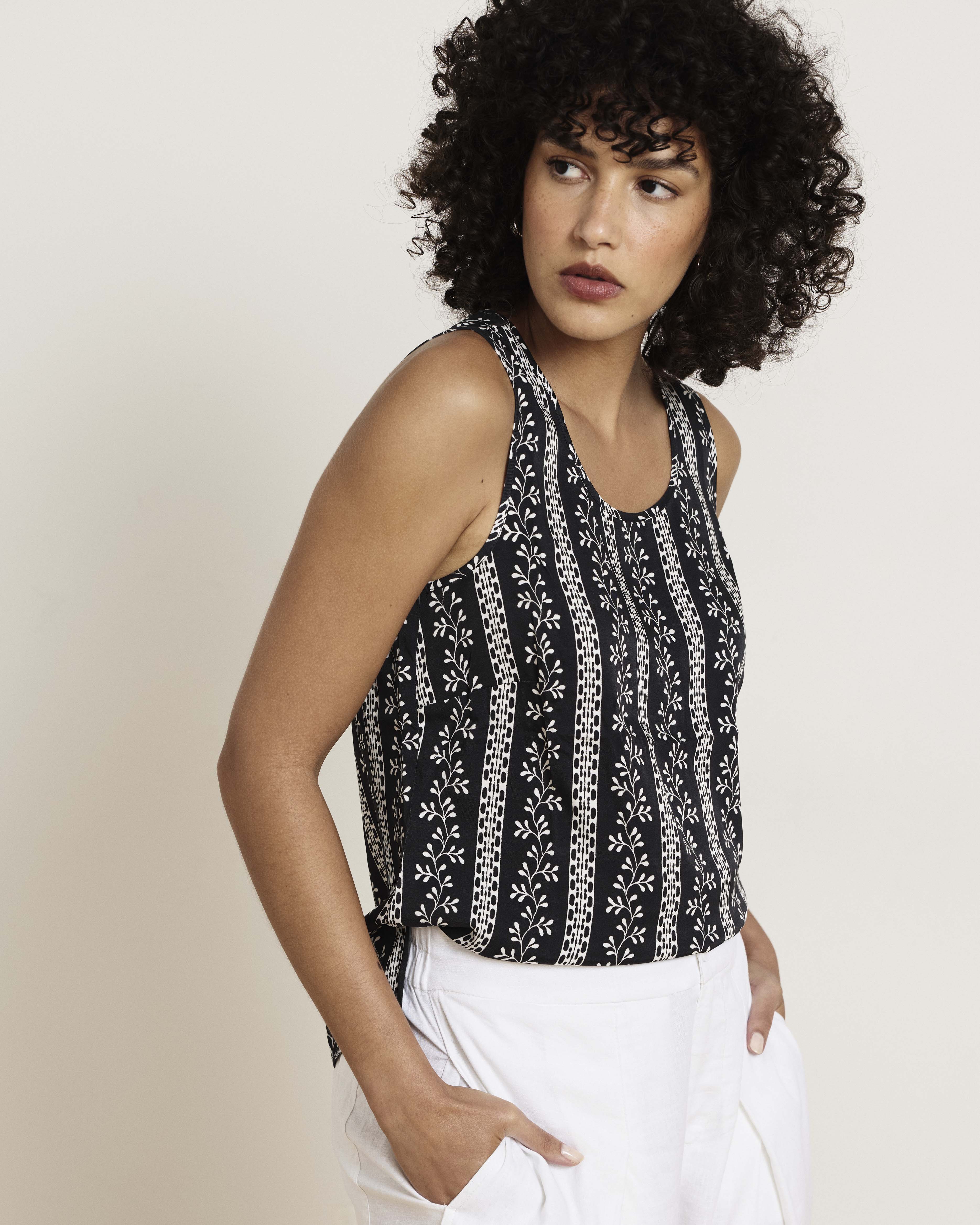 Cooling Stretch Cupro Tank - Florentine Print