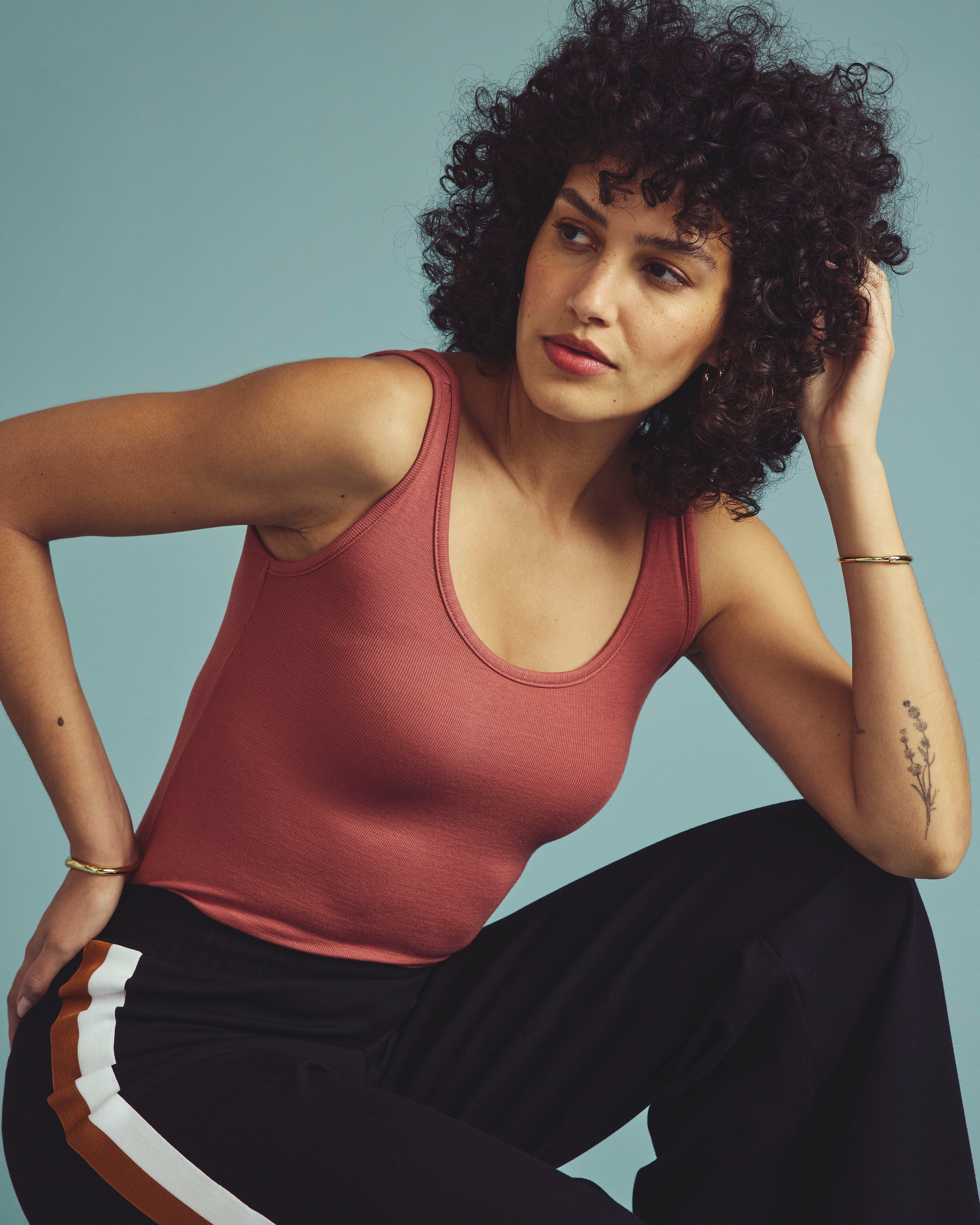 Cloud Rib Tank - Terracotta