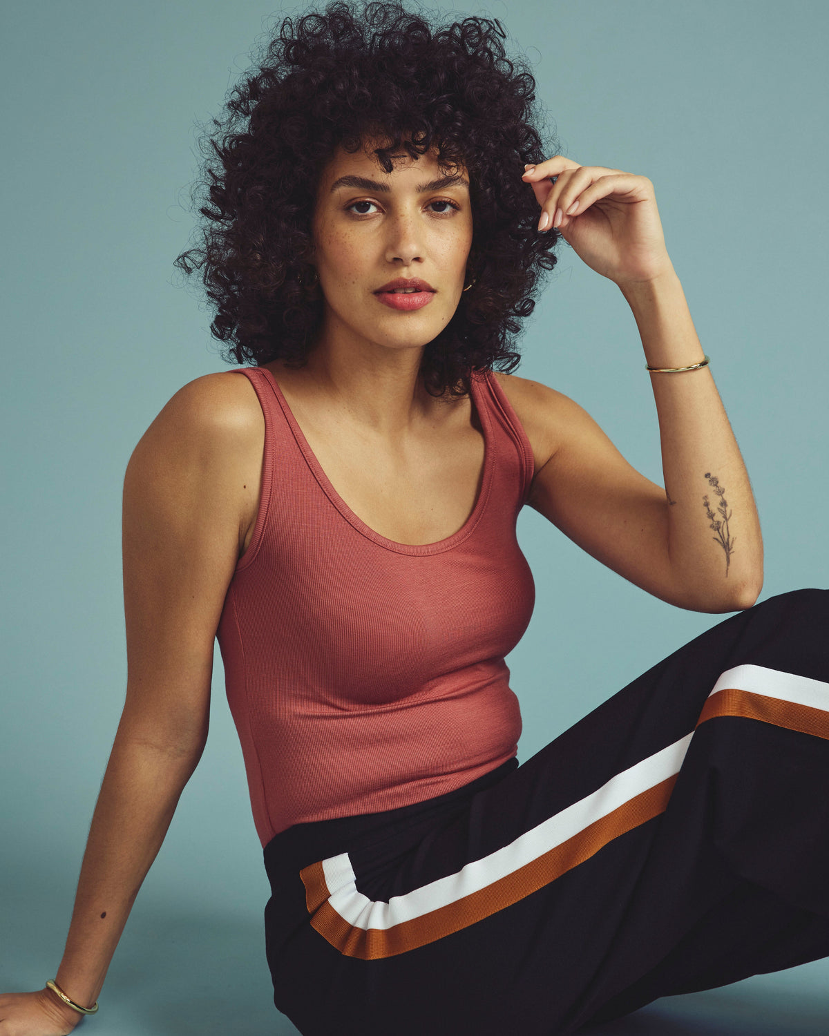 Cloud Rib Tank - Terracotta