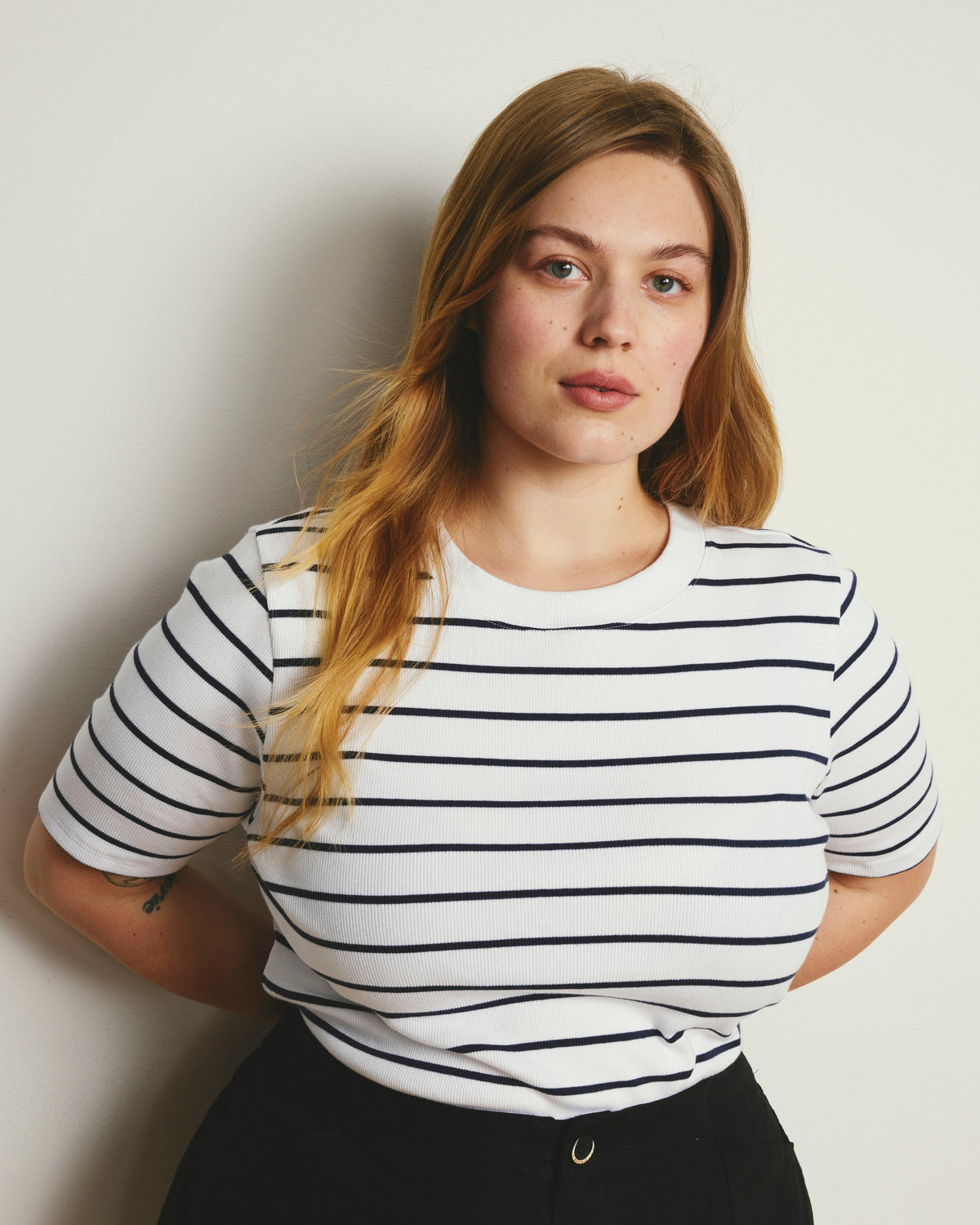 Classic Ribbed Tee - Nautical Navy Stripe