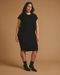 Carrea Relaxed Liquid Jersey Dress - Black