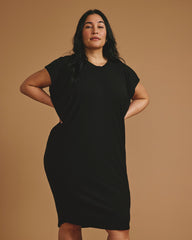 Carrea Relaxed Liquid Jersey Dress - Black