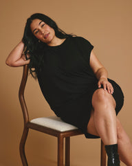 Carrea Relaxed Liquid Jersey Dress - Black