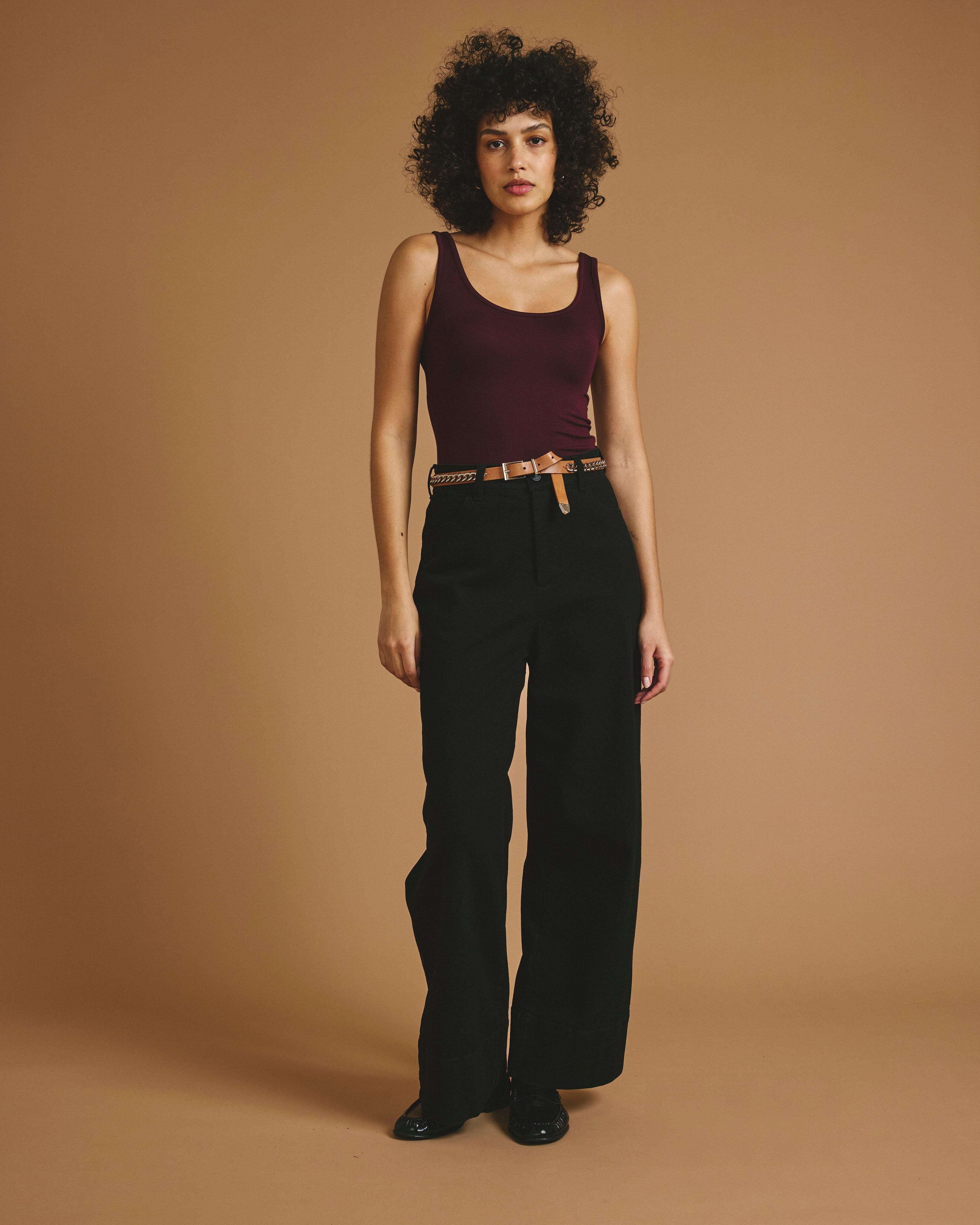 Cloud Rib Tank - Black Cherry