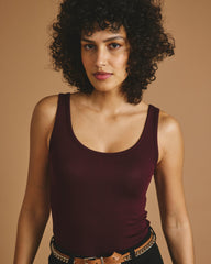 Cloud Rib Tank - Black Cherry