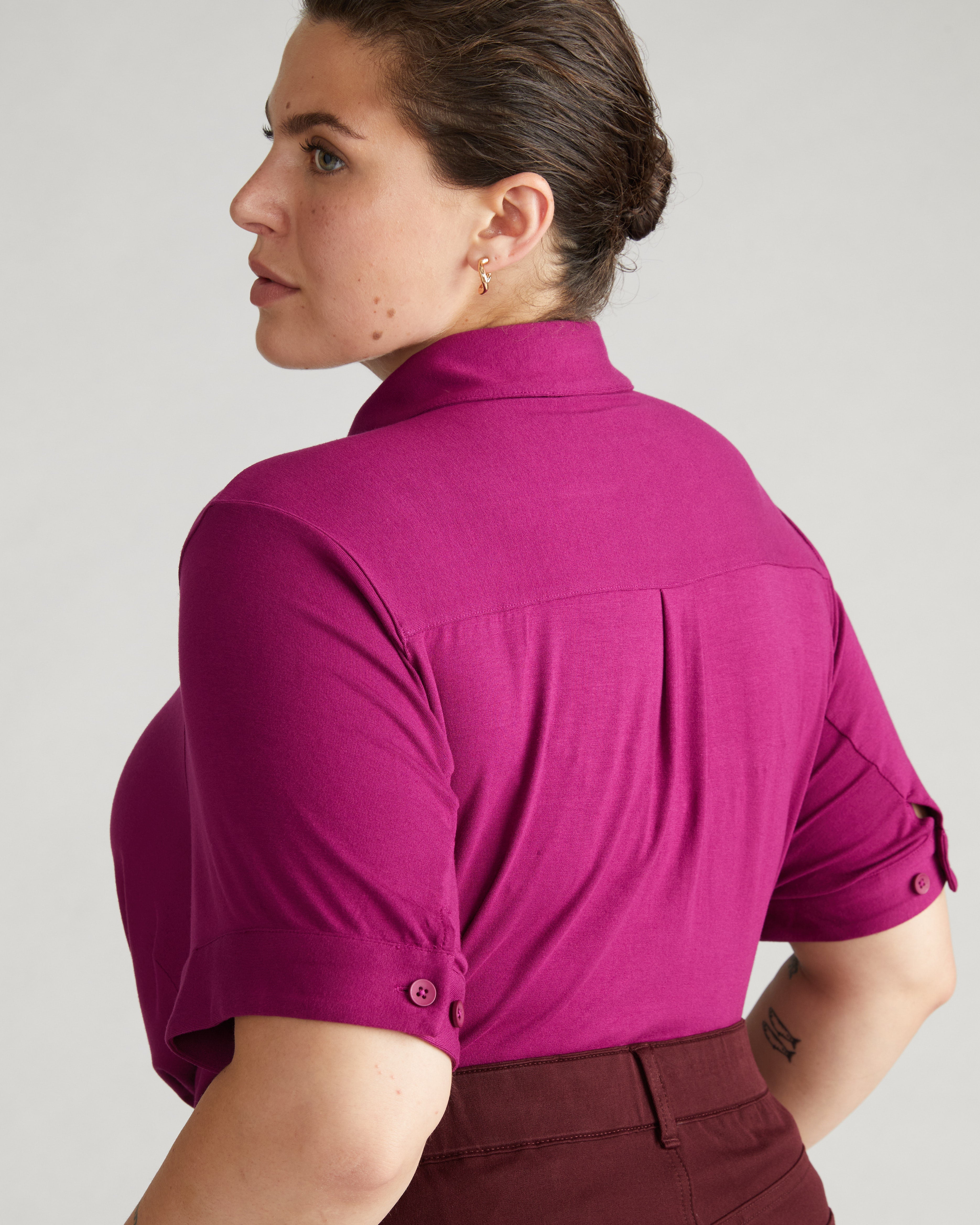 Chelsea Liquid Jersey Short Sleeve Shirt - Rothko Purple