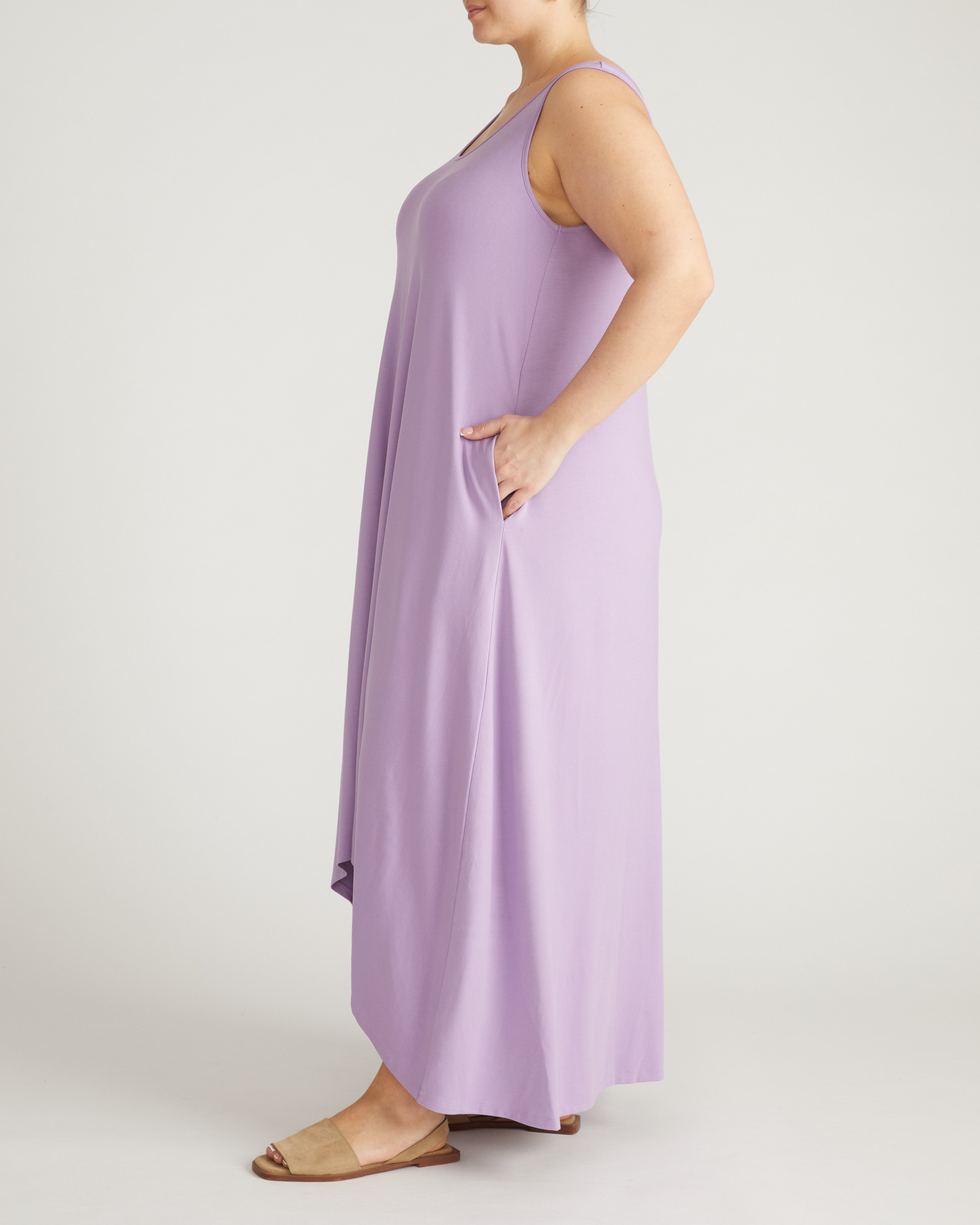 Athena Divine Jersey Dress - Spring Iris