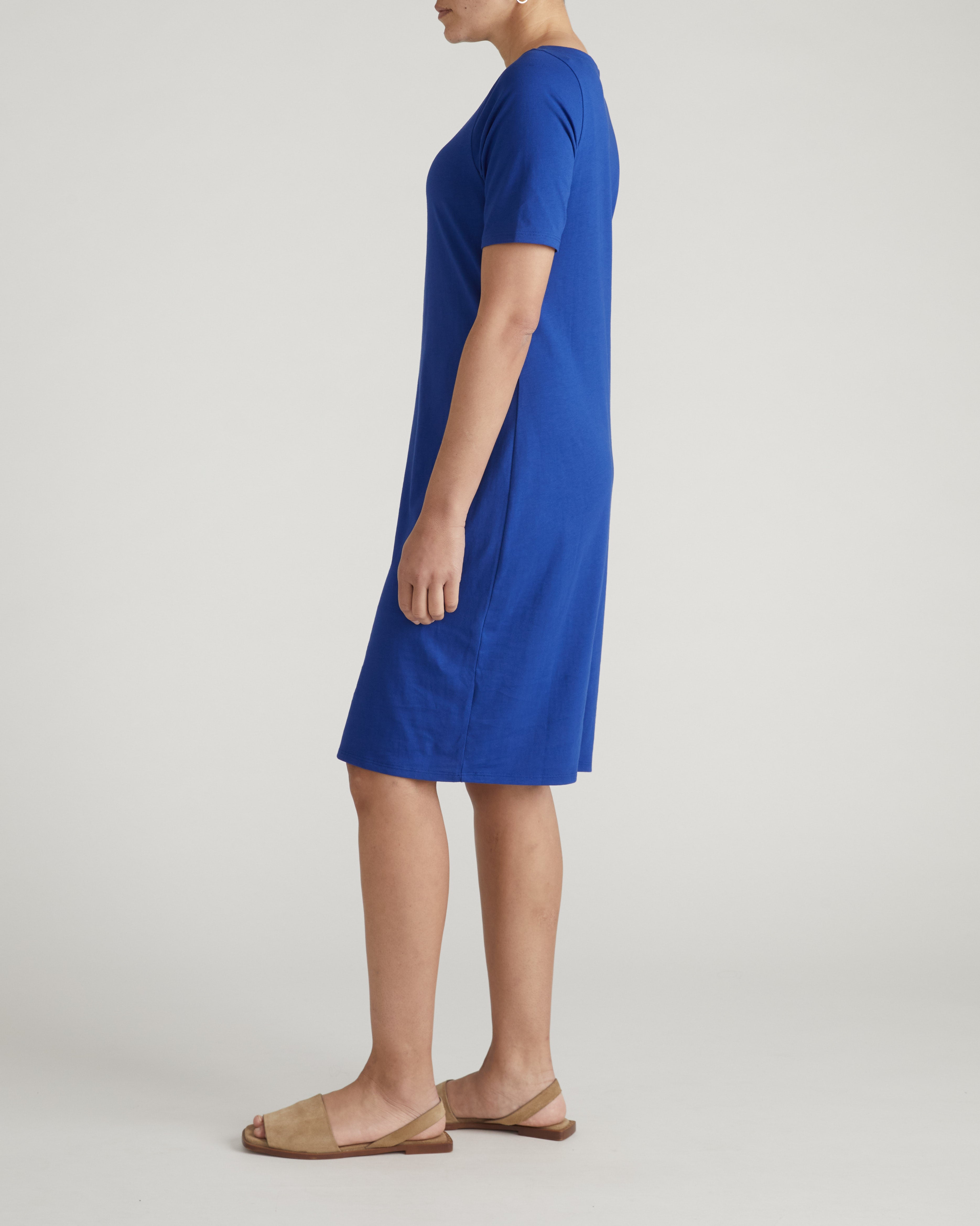 Belle Breton Stripe Jersey Dress - Solid Ultramarine