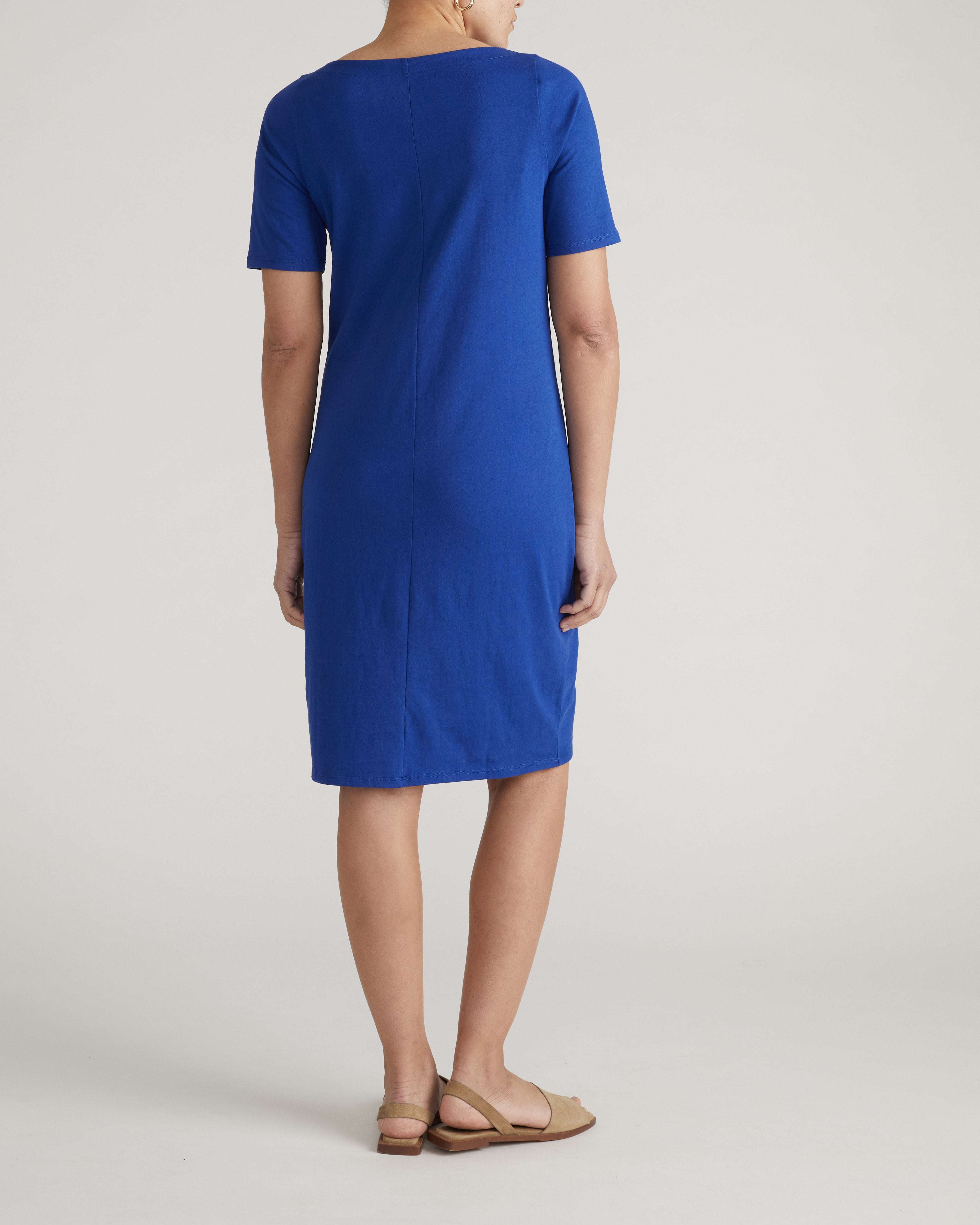 Belle Breton Stripe Jersey Dress - Solid Ultramarine