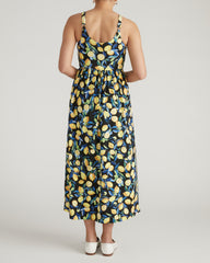 Cayo Cami Dress - Black Limoncello Print