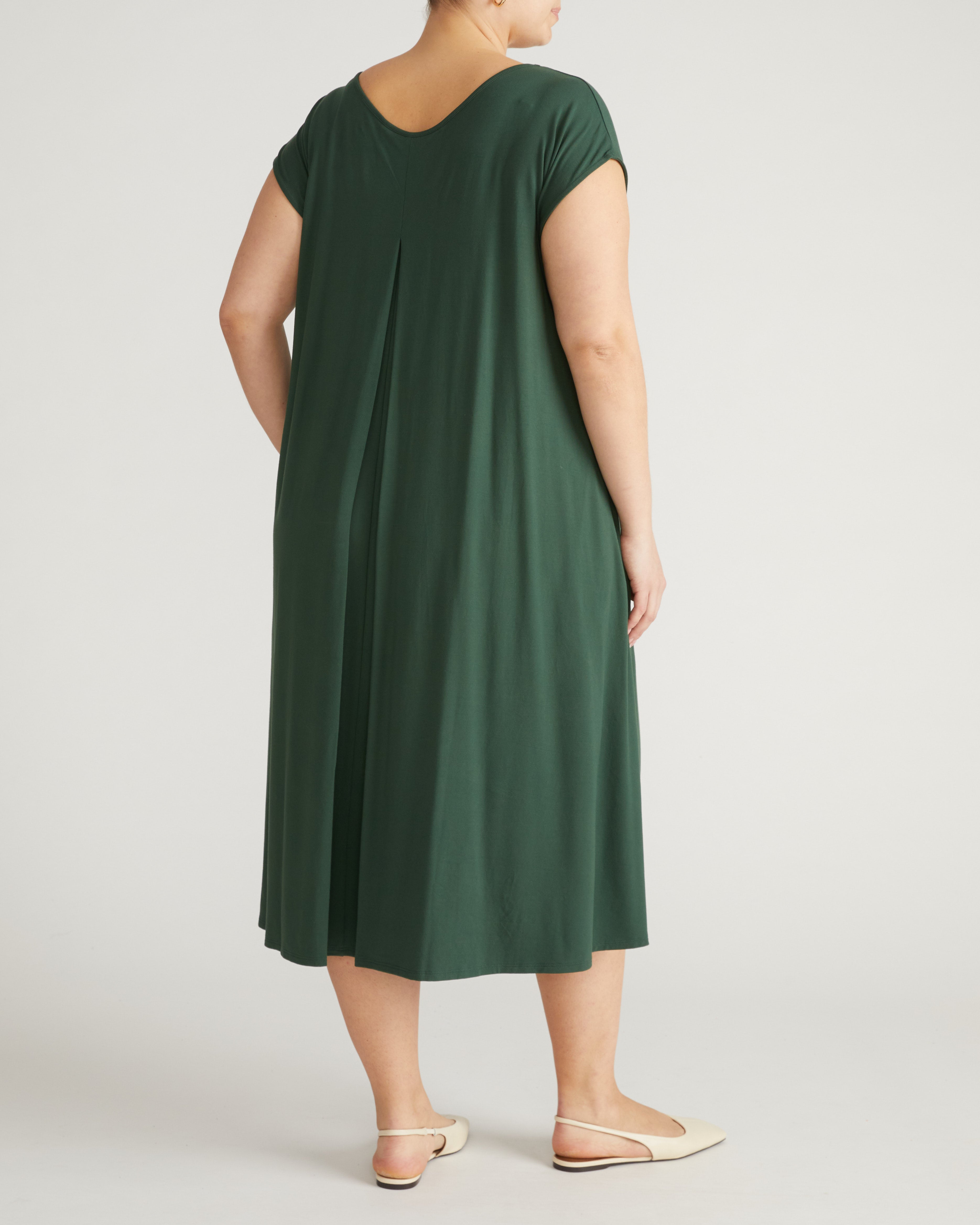 Capri Divine Jersey Flared Dress - Conifer