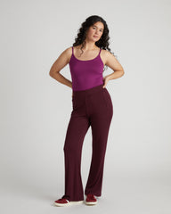 Cloud Rib Mola Pant - Black Cherry