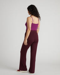 Cloud Rib Mola Pant - Black Cherry
