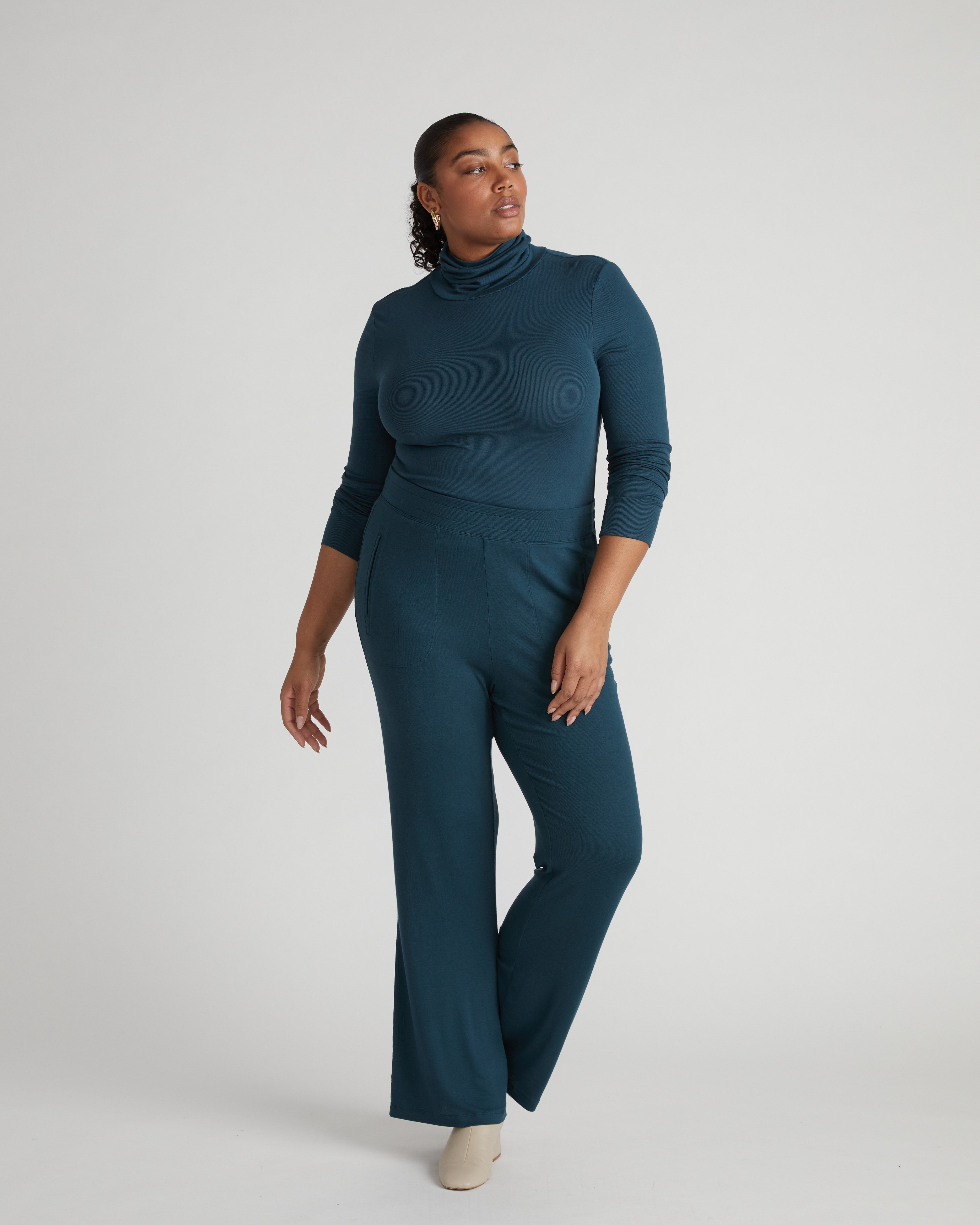 Cloud Rib Turtleneck - Deep Sea