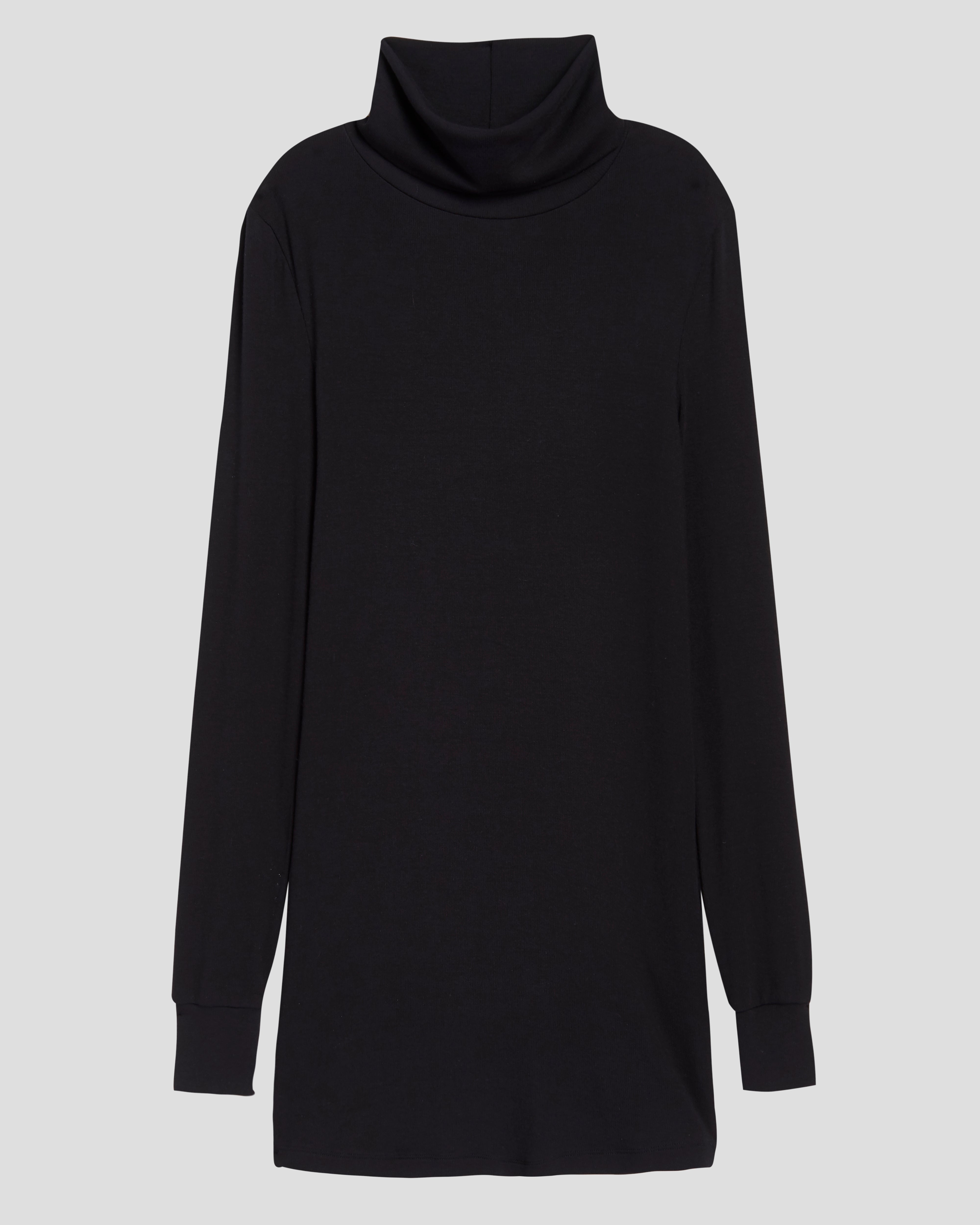 Cloud Rib Turtleneck - Black