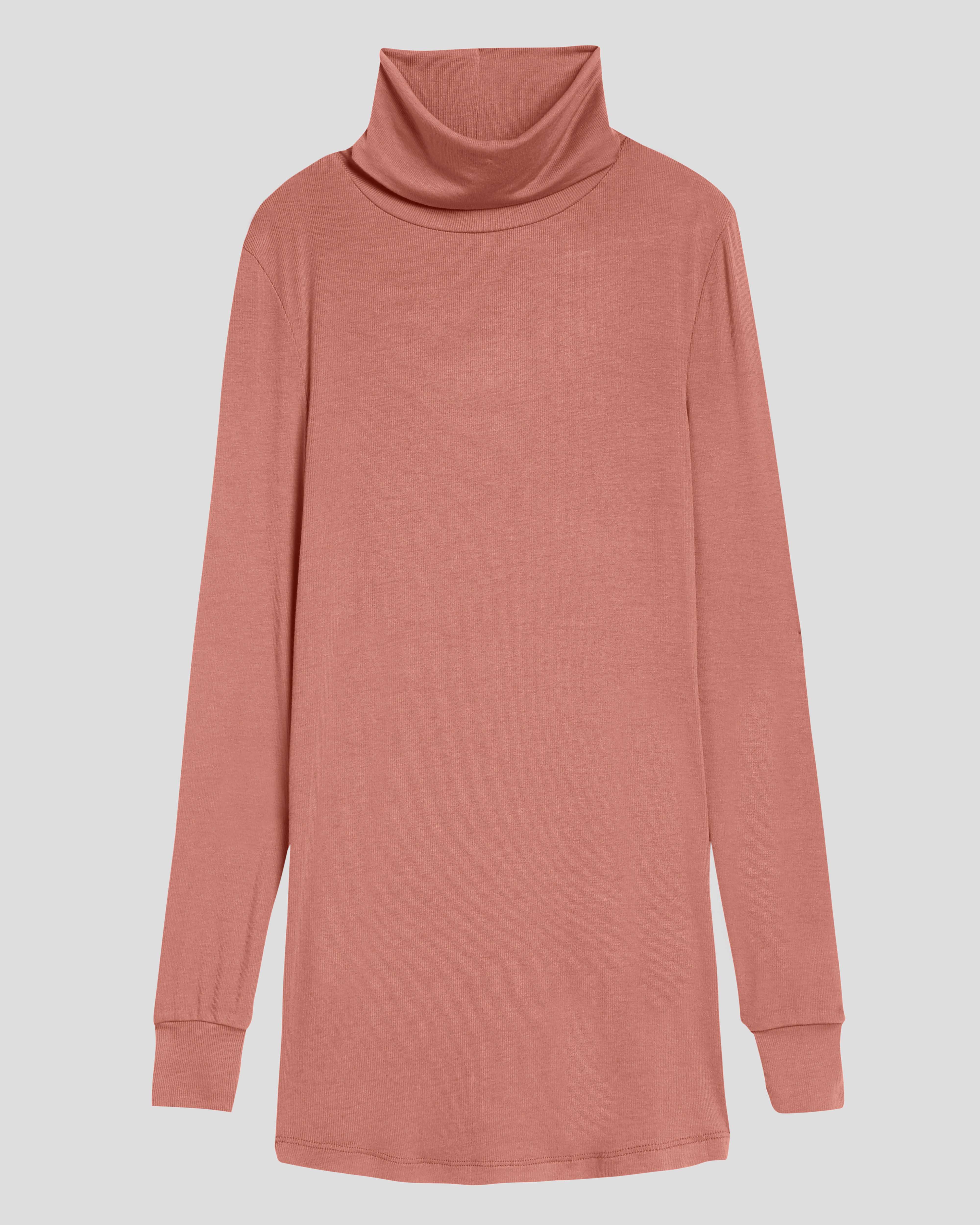 Cloud Rib Turtleneck - Terracotta