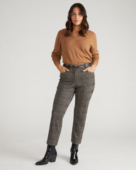Cigarette Ponte Pants - British Plaid