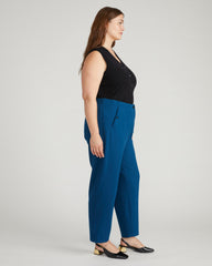 Audrey Relaxed Uniform Ponte Workpant - Deep Teal