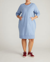 Bree Sweatshirt Dress - Graceful Blue