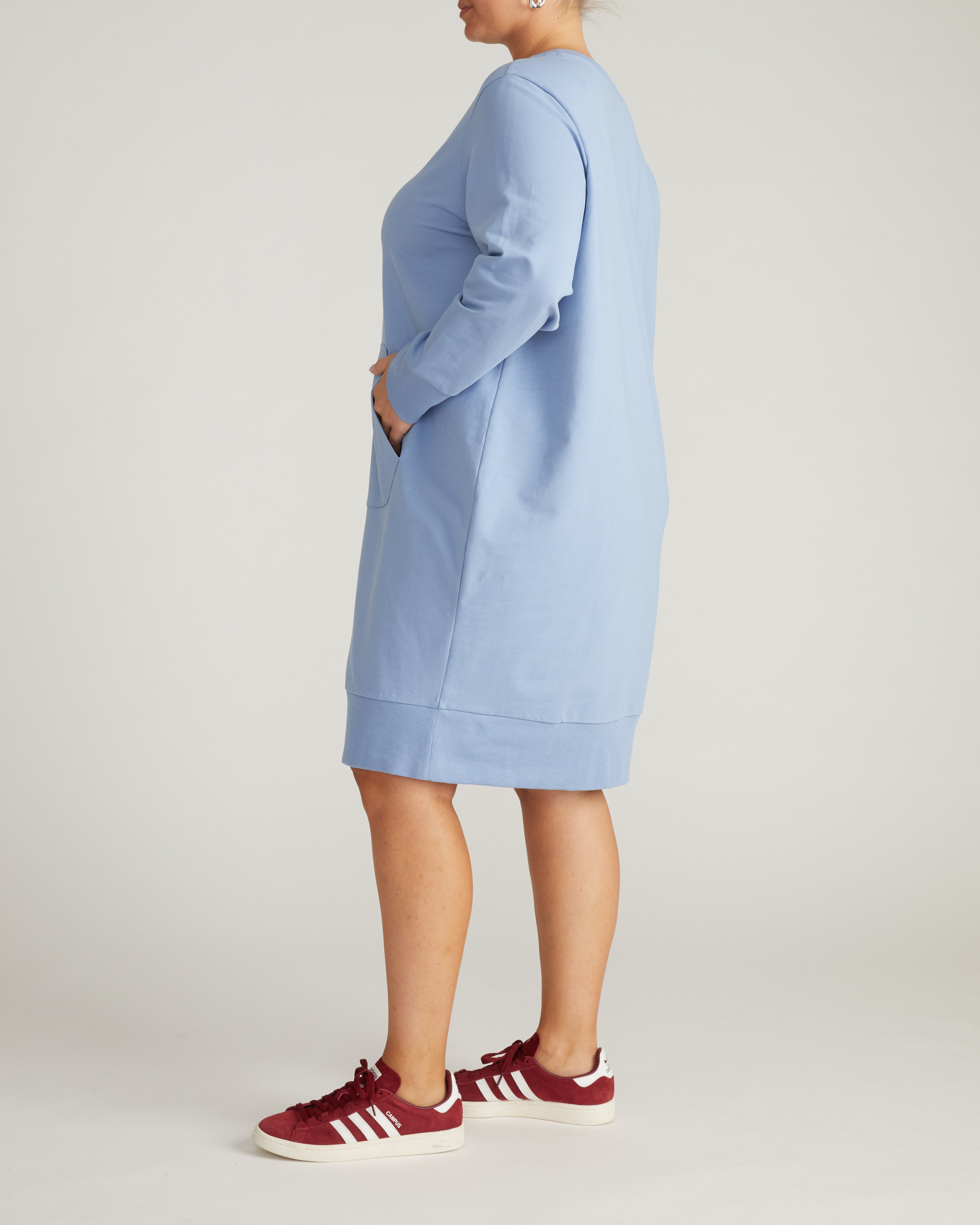 Bree Sweatshirt Dress - Graceful Blue