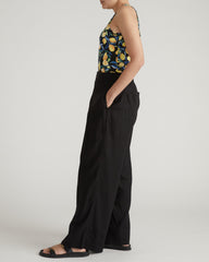 Cai High Neck Tank - Black Limoncello Print