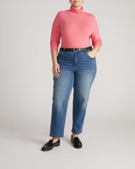 Close Fit Turtleneck - Rapture Rose