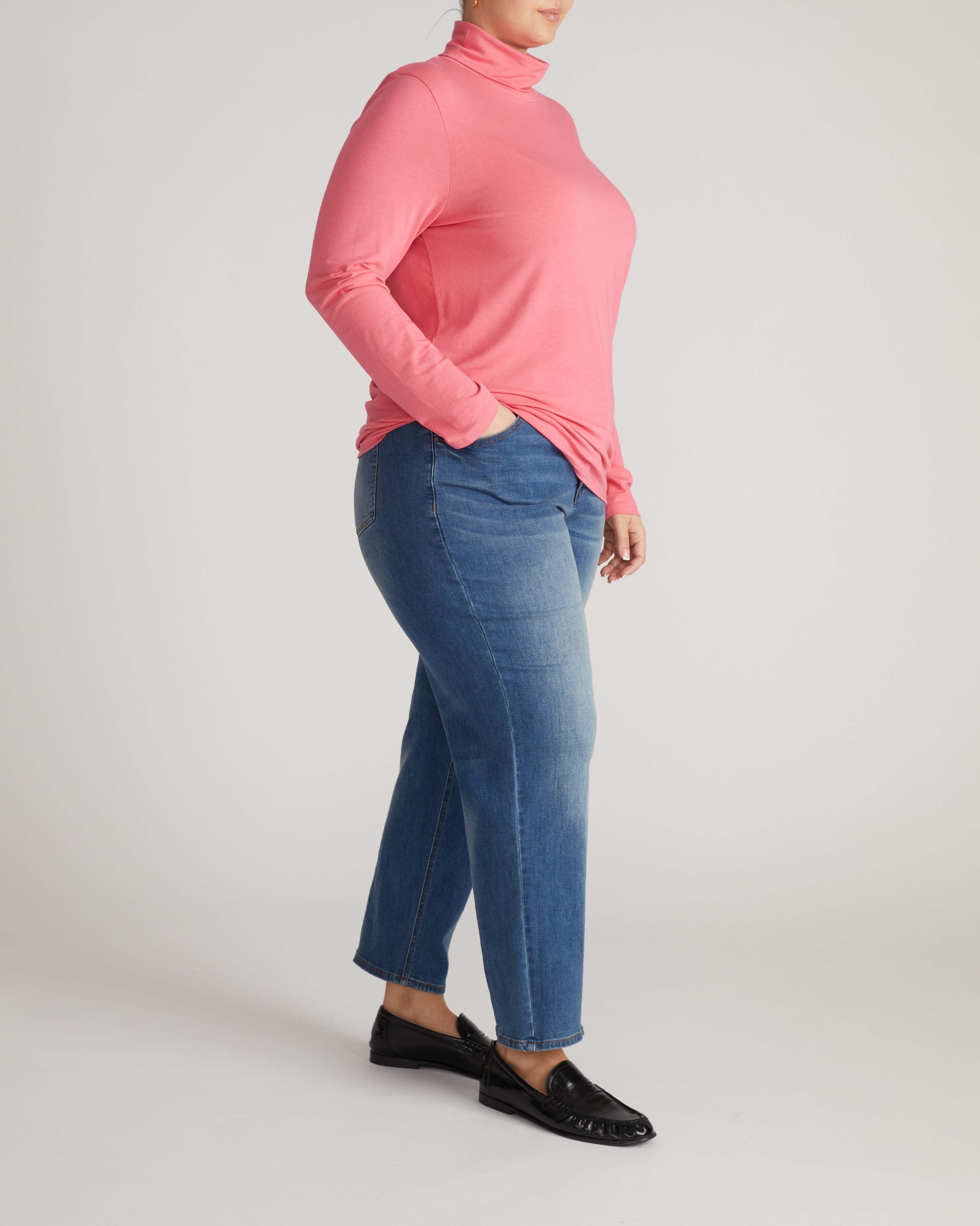 Close Fit Turtleneck - Rapture Rose