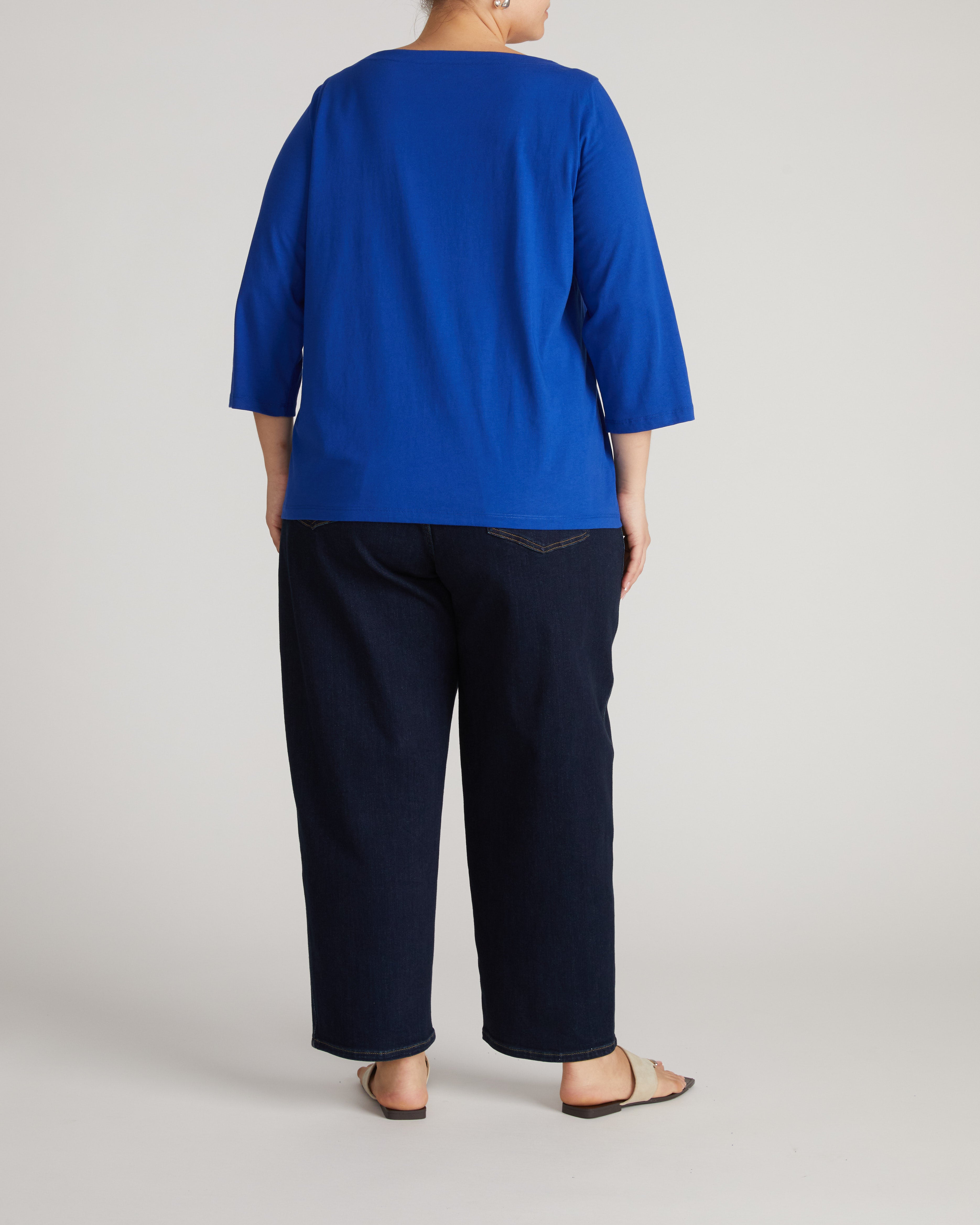 Belle Breton Stripe Jersey Tee - Solid Ultramarine