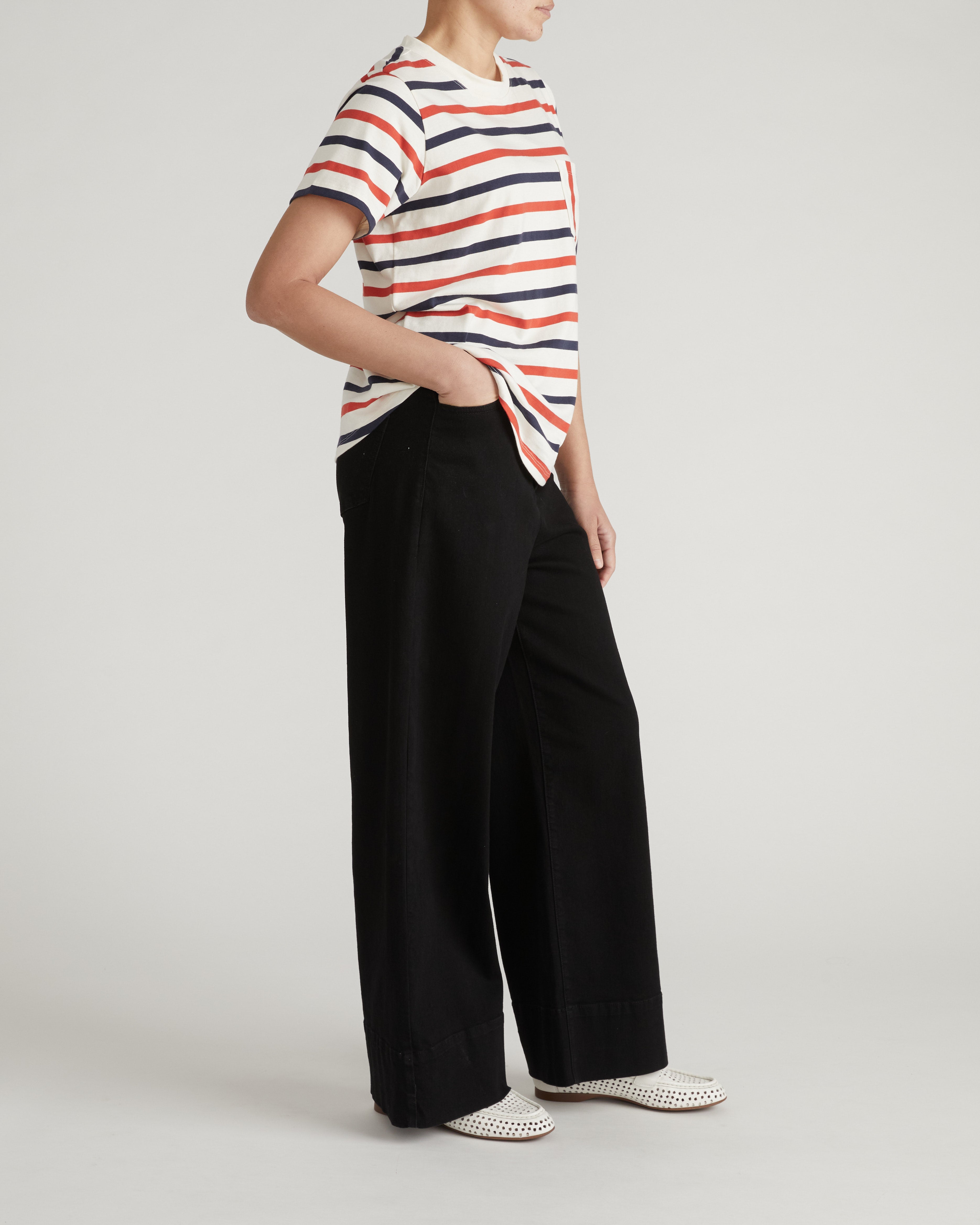 Breton Stripe Garcon Tee - Red/White/Blue Stripe