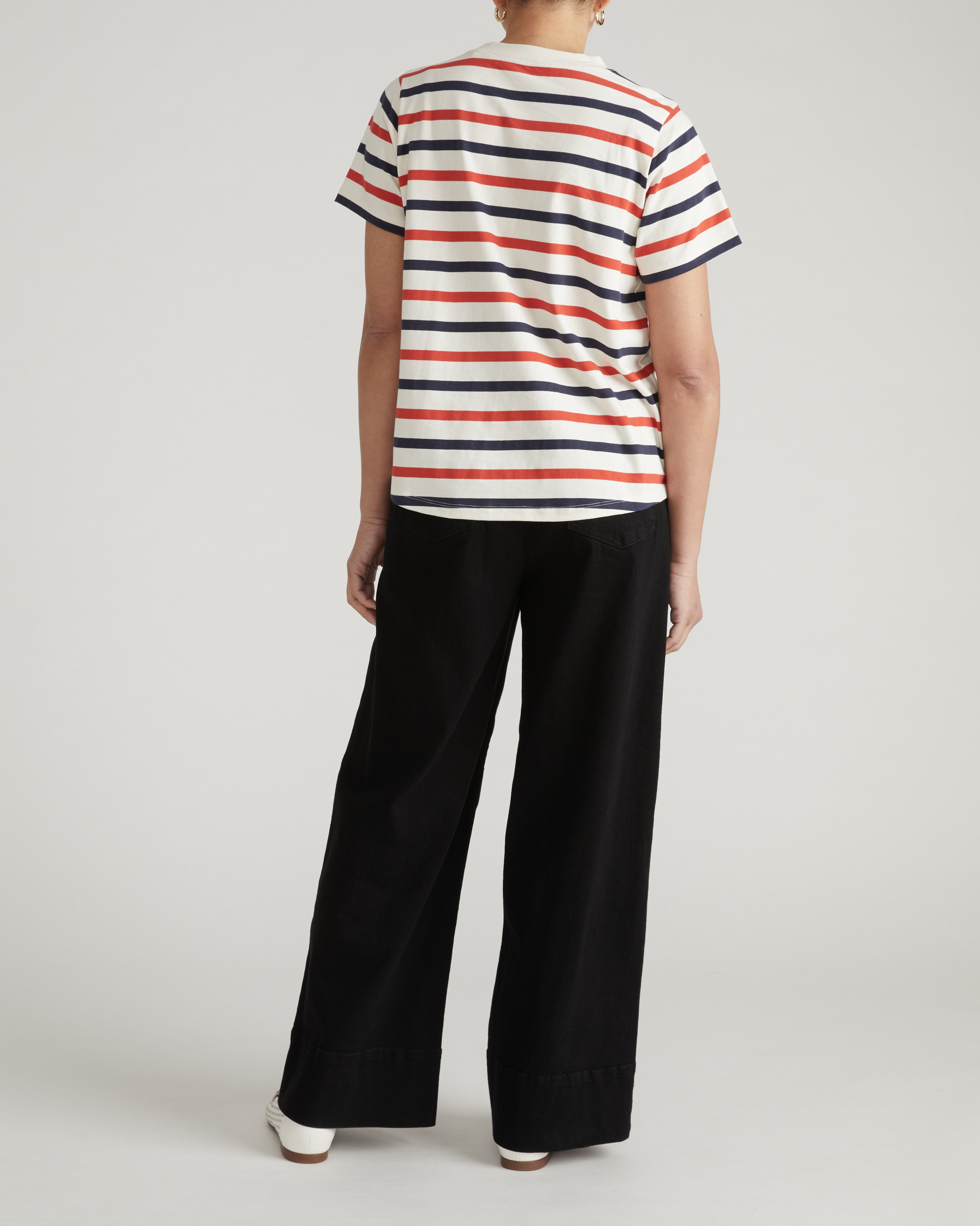Breton Stripe Garcon Tee - Red/White/Blue Stripe